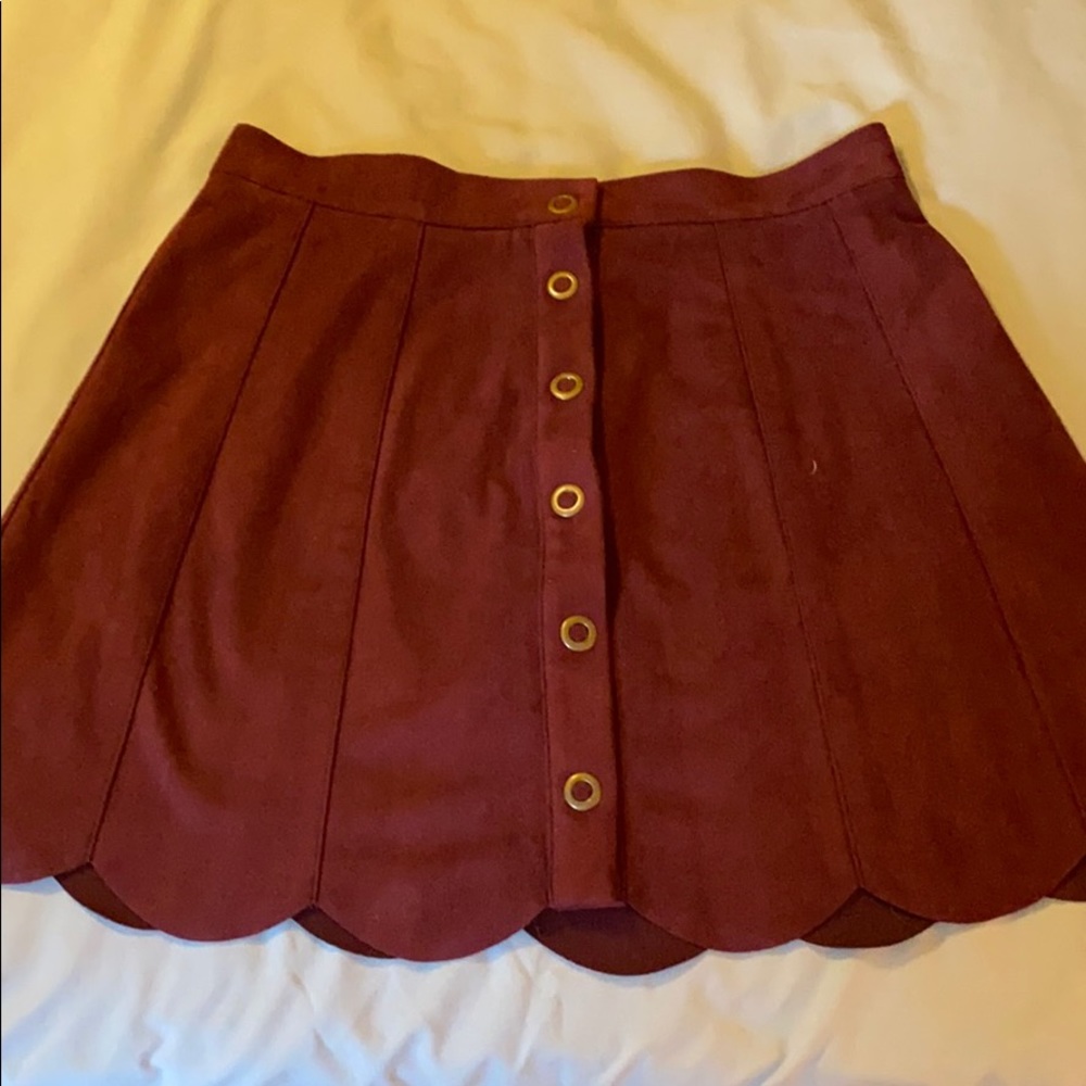 Maroon mini skirt size XS